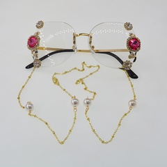 Gafas de sol de diamante sin marco lentes gradientes gafas de sol con protección UV moda al por mayor nihaojewelry