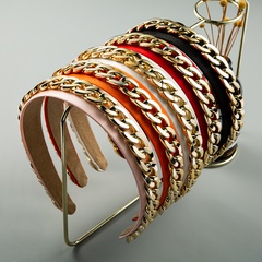 hot fabric headband chain decoration wide-brimmed Korean simple fashion chain headband