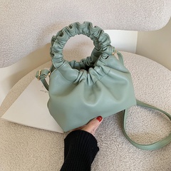 retro shoulder bag soft fold ring dumpling bag simple messenger bag large capacity wholesale nihaojewelry