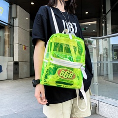 PVC transparenter Rucksack kann angepasst werden logo2021 Sommer neue Plastik tasche Gelee Rucksack Schult asche Strand tasche