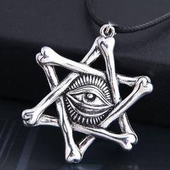 new fashion men domineering retro devil's eye five-pointed star personality necklace wholesale nihaojewelry