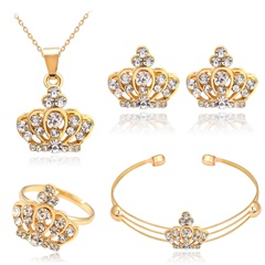 Bijoux de luxe ensemble style exquis quatre pièces couronne type bijoux vente chaude en gros nihaojewelry