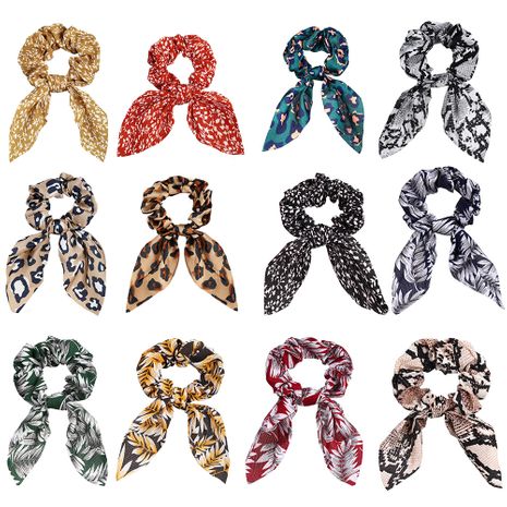 new hair scrunchies leopard pattern large intestine circle hot sale hair ring wholesale nihaojewelry NHPJ225490's discount tags