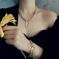 new necklace wide tassel neck chain exaggerated metal sense clavicle chain wholesale nihaojewelry