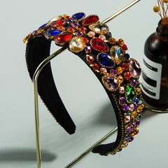 mode haut de gamme couleur de luxe strass bandeau rétro style baroque cheveux accessoires en gros nihaojewelry