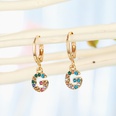 fashion jewelry letter ear ring creative color diamond English 26 letter ear buckle diamond earrings wholesale nihaojewelrypicture23