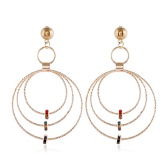 fashion simple and versatile multi-circle exaggerated earrings wholesale nihaojewelry