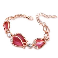 mode métal simple tulipe opale bracelet en gros nihaojewelry