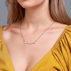 vente chaude bijoux Babygirl alphabet collier simple dames chaîne de clavicule nouveaux accessoires en gros nihaojewelry