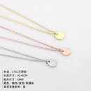 hot fashion creative jewelry titanium steel lettering alphabet pendant rose gold necklace wholesale nihaojewelrypicture10
