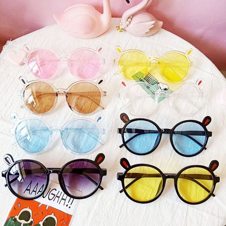 Gafas de sol para niños lindas orejas de conejo bebé gafas de sol 2-8 años gafas de sol para niños al por mayor nihaojewelry's discount tags