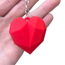 soft plastic peach heart keychain coin purse bell pendant stereo car logo pendant wholesale nihaojewelrypicture10