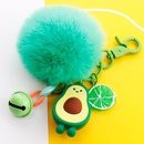 simulation 3D avocado key ring soft rubber classification trash can coin purse pendant wholesale nihaojewelrypicture13