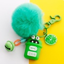 simulation 3D avocado key ring soft rubber classification trash can coin purse pendant wholesale nihaojewelrypicture14