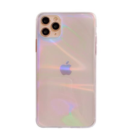 Bubble laser rainbow transparent shell 11pro / Max Apple X / XS / XR / SE2 funda para teléfono móvil nihaojewelry al por mayor's discount tags