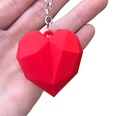 soft plastic peach heart keychain coin purse bell pendant stereo car logo pendant wholesale nihaojewelrypicture12