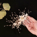 Flores de acrlico horquilla hecha a mano cristal de perlas accesorios para el cabello de gama alta tostadas de la novia vestido placa accesorios para el cabello al por mayor nihaojewelrypicture9