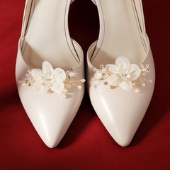 Chaussures sauvages accessoires amovible bricolage chaussure tissu tissu fleur accessoires à la main robe de mariée chaussures accessoires en gros nihaojewelry