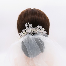 original design handmade headdress Korean bride jewelry beautiful hand inserted comb photography and makeup hair accessories  wholesale nihaojewelrypicture6