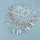 Amazon neues Produkt Wald einfache Zweige und Bltter Kopfschmuck Europische und amerikanische Braut Hochzeit hand gefertigtes Strass Stirnband Perlen Stirnbandpicture8