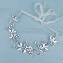 Amazon neues Produkt Wald einfache Zweige und Bltter Kopfschmuck Europische und amerikanische Braut Hochzeit hand gefertigtes Strass Stirnband Perlen Stirnbandpicture9