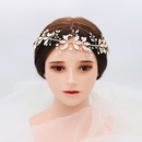 Amazon neues Produkt Wald einfache Zweige und Bltter Kopfschmuck Europische und amerikanische Braut Hochzeit hand gefertigtes Strass Stirnband Perlen Stirnbandpicture11
