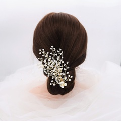 wedding jewelry new products handmade hairpin pearl duckbill edge clip bride headdress  wholesale nihaojewelry
