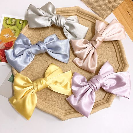 Gentle spring color  temperament satin bow hairpin French top clip hairpin back head clip hair accessories  wholesale nihaojewelry NHSA221477's discount tags