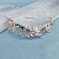 Amazon neues Produkt Wald einfache Zweige und Bltter Kopfschmuck Europische und amerikanische Braut Hochzeit hand gefertigtes Strass Stirnband Perlen Stirnbandpicture13