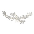 Nouveaux bijoux de marie perle cristal bande de cheveux en mtal feuilles peigne  la main doux en cramique fleur peigne  cheveux gros nihaojewelrypicture14