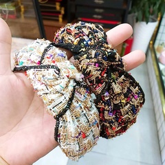 Korean fashion new small fragrance wind knot headband wide-brimmed fabric fashion headdress woolen bowknot headband ladies wholesale nihaojewelry
