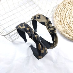 Korean fashion new fine-edged exquisite leopard knotted headband high-end bowknot pressure headband simple hair accessories ladies wholesale nihaojewelry