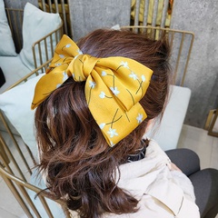 Mode coréenne le nouveau petit noeud floral en épingle à cheveux tissu haut de gamme simple et petit en épingle à cheveux fraîche à large face super fée clip en gros