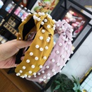 hot sale Korean fashion fabric nail pearl headband simple knotted pressure hair headdress widebrimmed face wash headband ladies wholesale nihaojewelrypicture11