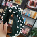 hot sale Korean fashion fabric nail pearl headband simple knotted pressure hair headdress widebrimmed face wash headband ladies wholesale nihaojewelrypicture14