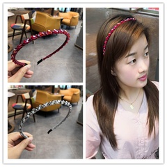 Corée bandeau nouveau cristal haut de gamme cheveux cerceau perles enroulées à la main bandeau exquis accessoires de cheveux à bords fins dames en gros nihaojewelry