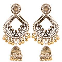 new retro texture bohemian clan wind bell tassel drop spike temperament earrings wholesale nihaojewelry