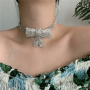 fashion full diamond geometric bow choker necklace exaggerated clavicle neck chain tide wholesale nihaojewelrypicture11