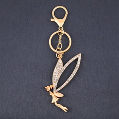 explosion models Korean creative fashion butterfly elf diamond keychain metal wholesale nihaojewelry