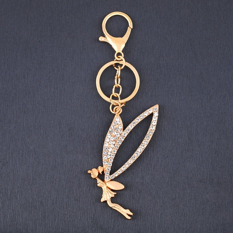 modèles d'explosion coréenne créative mode papillon elfe diamant porte-clés en métal en gros nihaojewelry's discount tags
