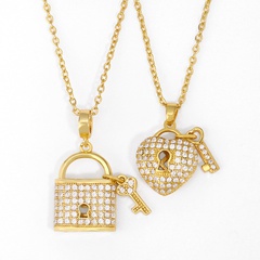 Fashion Necklace women Diamond Love Clavicle Chain wholesale nihaojewelry