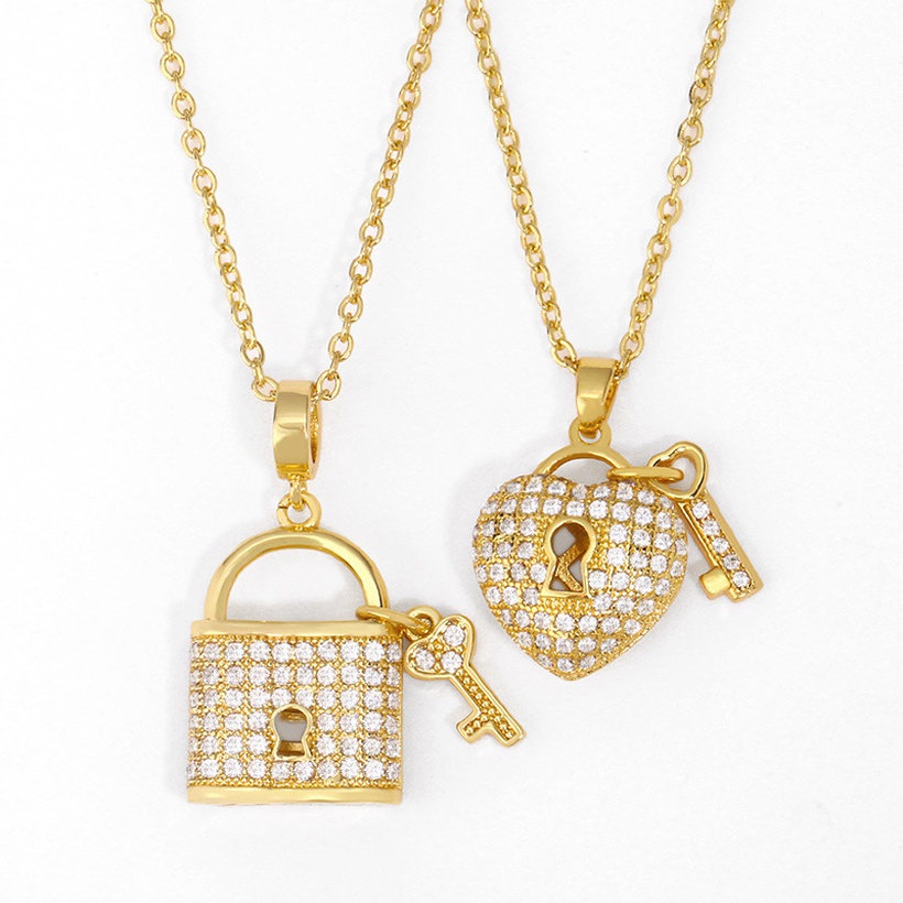 Bijoux Fins Bijoux En Cuivre & Zircon | Collier De Mode Femmes Diamant Amour Chane De Clavicule En Gros Nihaojewelry - XP95453
