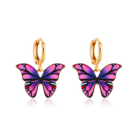 new earrings creative street shooting color butterfly earrings ladies dream butterfly earrings wholesale nihaojewelry's discount tags