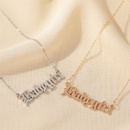 Nouveau collier cratif simple bb fille anglais alphabet collier chane de clavicule bijoux en gros nihaojewelrypicture12
