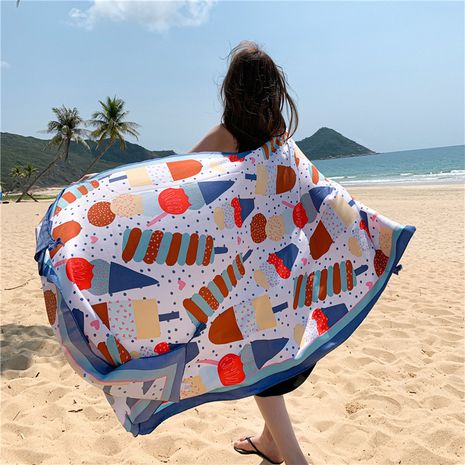 new scarf multifunctional long fashion beach vacation sunscreen scarf shawl beach towel's discount tags