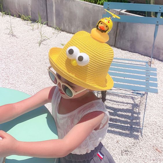 Chapeau De Paille Pour Enfants Garcon Chapeau De Soleil Bebe Chapeau De Soleil D Ete Mignon