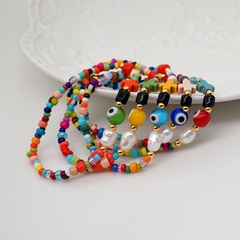Color rice bead bracelet natural pearl simple creative cross ethnic style handmade jewelry wholesale nihaojewelry