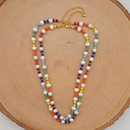 fashion natural freshwater pearl necklace bohemian beach wind color rice beads woven handmade jewelrypicture17
