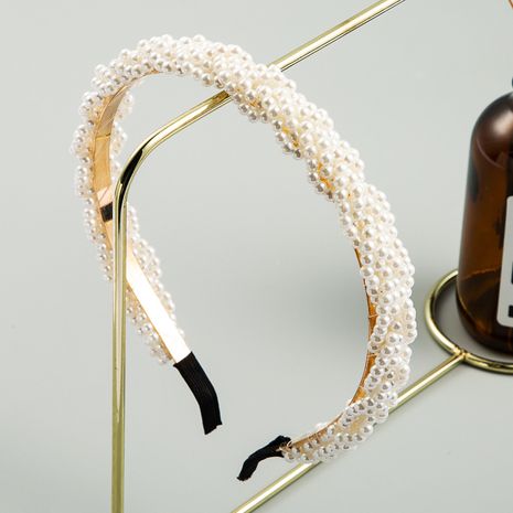 Moda coreana viento hermoso diadema de perlas llenas diadema de niña diadema hebilla antideslizante's discount tags