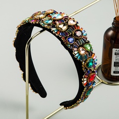 fashion color rhinestone headbands women's luxury baroque full diamond super flash headband